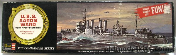 Revell 1/240 USS Aaron Ward DD-132 Four Stack Destroyer - Commander Series Issue, H427-170 plastic model kit